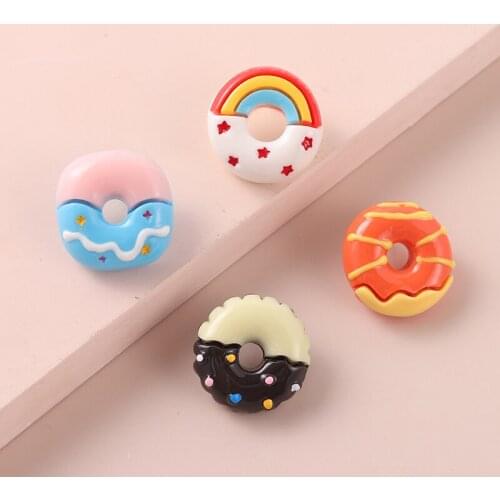 Cute Chocolate Doughnut Plastic Clay Pins Cooking Baked Cake Brooch Lapel Pins Badges Fashion Trend Women Girl Jewelry Wholesale