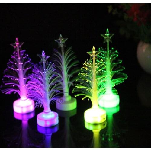 LED glowing flashing decoration tree colorful fiber optic tree simulation Christmas Eve lights Christmas gift wholesale