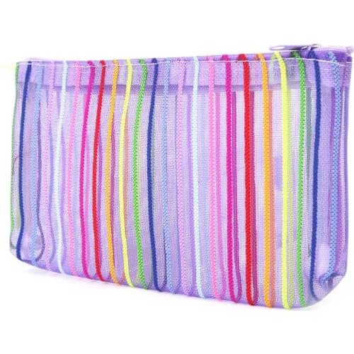 THINKTHENDO Makeup Cosmetic Bag Pouch Toiletry Organizer Bag For Travel Women Casual New Fashion Women Nylon Mesh More Colorful