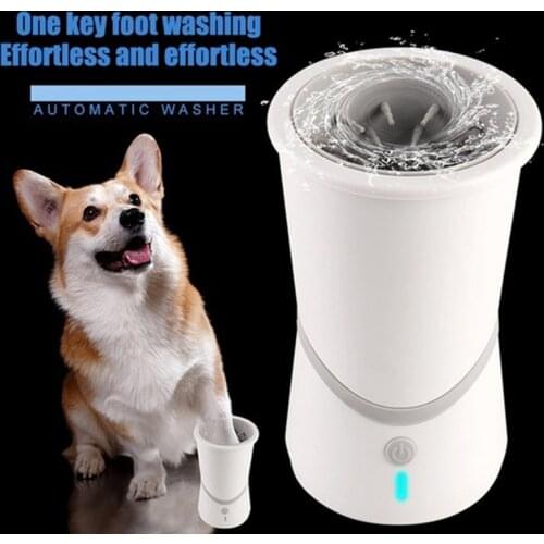 Dog Paw Cleaner Cup Intelligent full automatic Pet Foot Washer Cup Paw Clean Brush Quickly Wash Dirty Cat Foot Cleaning Bucket