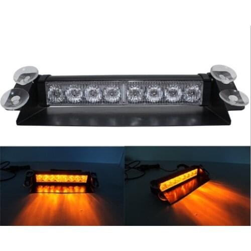 Universal 12V 8 LED Flash Beacon Strobe Warning Lights Car Van Truck s2 front sucker burst flash high-power bright lightning