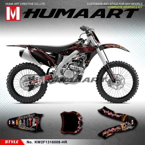HUMAART Enduro Stickers Motorcycle Graphics Vinyl Decals Self Adhesives for KX250F KX 250F 2013 2014 2015 2016