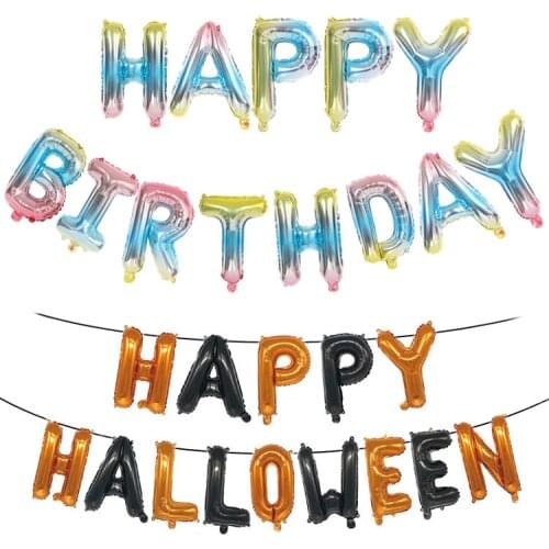 Happy Birthday Balloon Letter Alphabet Rose Gold Foil Balloon Wedding Party Birthday Decoration Adult Kids Helium Party Balloon