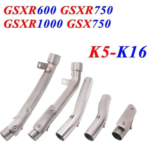 Exhaust For Suzuki GSX R600 GSX R750 GSXR1000 K10 K9 K8 K7 K6 K5 06-17 Muffler Middle Link Pipe Full System GSXR 600 750 R750