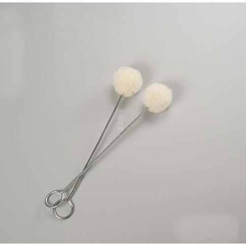 100Pcs Leather Dye Wool Daubers Ball Brush for DIY Crafts Dauber Dyeing Applicator with Metal Handle for DIY Leather tools