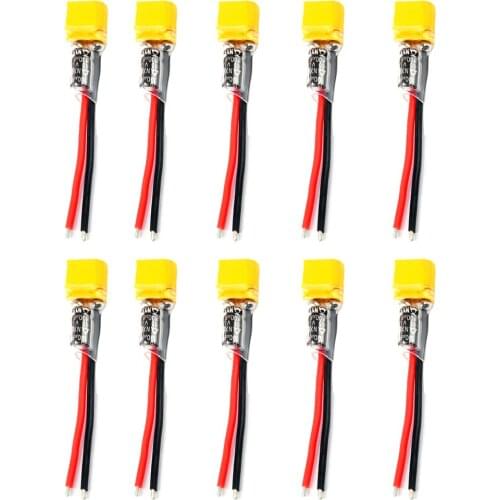 10x XT30 Plug Pigtail Power Wire Cable 100F Capacitor for Happymodel Mobula7 HD Sailfly-X UR85 UR85HD Crazybee F3 F4 PRO Drone