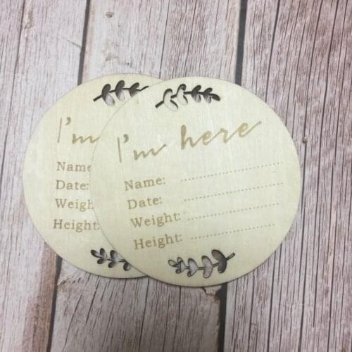 2pcs baby milestone cards announcement name plaque birth announcement