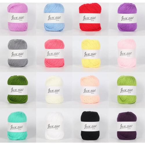20 Colors Crochet Hand Knitting Crochet Yarn Baby Soft Eco-dyed Thread 50g/ball Cashmere Milk Cotton Yarn Sweater Needlework