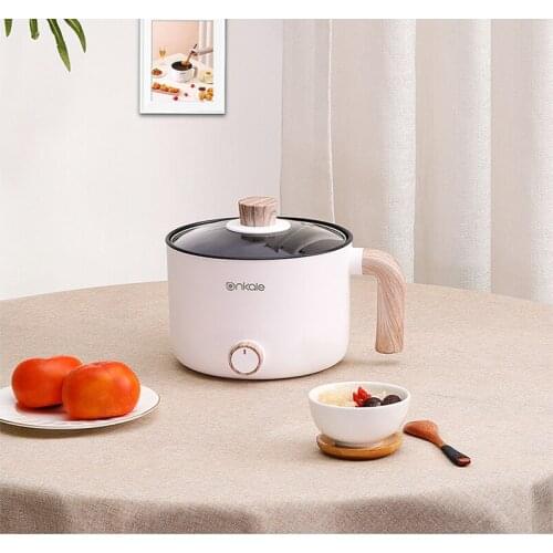 220V Multifunctions Non-Stick Frying Pot Household Mini Hot Pot 1.5L Capacity Multi Cooker 660W 3 Gears Air Frying Skillet