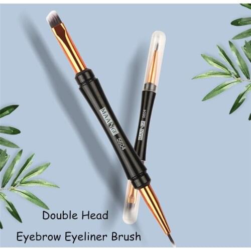 2pcs Makeup Eyeliner Eyebrow Brush Double Head Synthetic Hair Precise Eyeliner Eye Brush Cosmetics beauty Tools pincel maquiagem