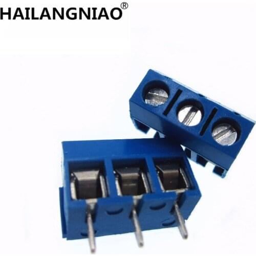 50PCS 3 Pin Screw Terminal Block Connector 5mm Pitch 5.08-301-3P 301-3P 3pin