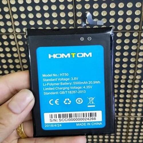 In Stock High Quality HT50 5500mAh Battery For Homtom HT50 HT 50 Pro Mobile Phone Replacement + Tracking Number