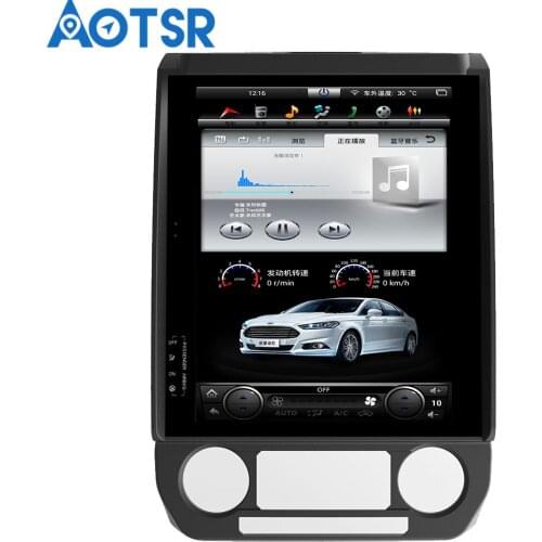 Aotsr Android 7.1 Tesla style Car No DVD Player GPS Navigation For Ford F150 2009-2014 multimedia player radio recorder unit
