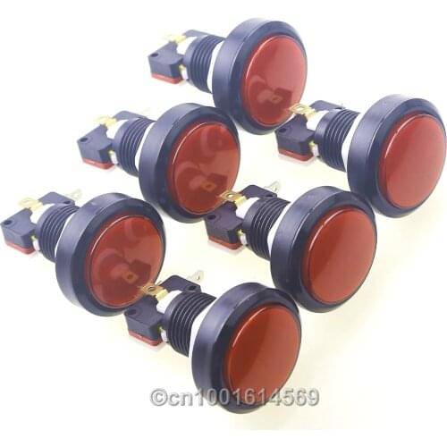 Free Shipping ! Arcade DIY Kits Parts 6x 46mm LED Light Illuminated Large Buttons For Arcade Machine DIY Parts & Fighting Games