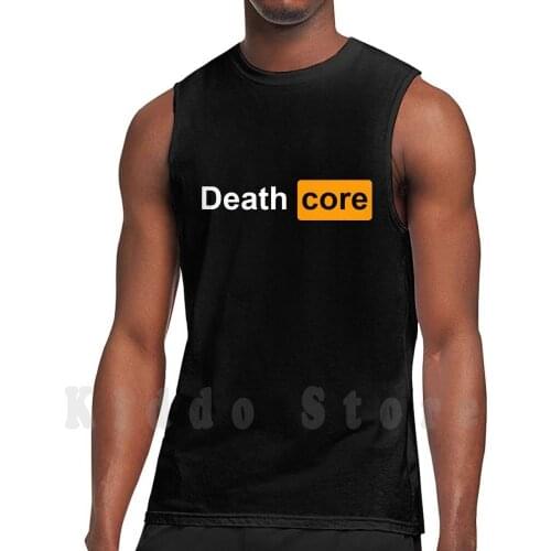 Deathcore Horny Parody Logo Tank Tops Vest Sleeveless Death Core Deathcore Death Metal Black Metal Metal Core Slam