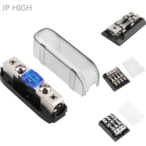 Car Stereo Fuse Holder, Auto Agu Audio Fuse Box Power Distribution Block 4Ga In 4Ga Out