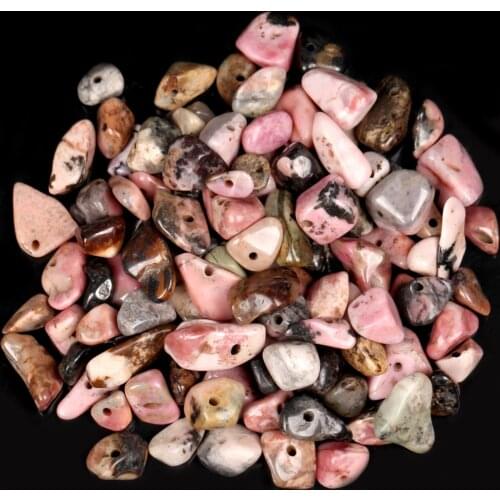 16 Inches Natural Irregular Black Lace Rhodonite Stone Chips Gravel Beads For Jewelry Making DIY Bracelet Necklace Accessories