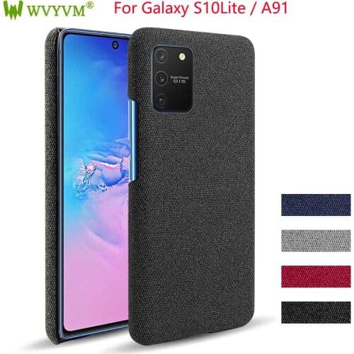 S10 Lite Case For Samsung Galaxy S10Lite Cover Canvas Case Fabric Leather Pattem Stand Cover For Samsung S10 Lite Galaxy A91