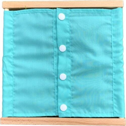 Unisex Toddler Montessori Materials Wood Toy Clothing Box Dressing Frame Practical Life Skill Kids Children Education Toys Gifts