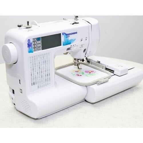 Home computerized flat embroidery and sewing machine