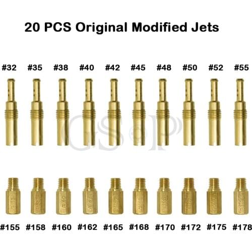 20Pcs Motorcycle Carburetor Main Jet Kit Set Pilot Jet for PWK PE Keihin CVK