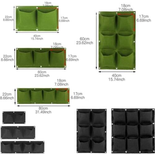 Pocket Wall Hanging Planting Bags Gardening flowers Plant Grow Pot Planter vegetables Home Garden Tool Gardening