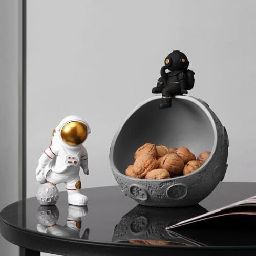 Creative astronaut fruit plate key storage box candy snack plate table decoration kawaii room decor home decor