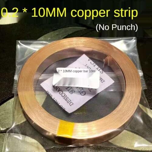10M 18650 Li-ion Battery Connection Copper Sheet T2 High Purity Copper Battery Connection Copper Sheet No Punching Copper Bar
