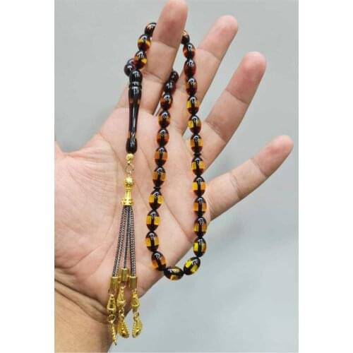 Islamic Tasbih Muslim Rosary Beads 33 Prayer Rosary For Men Bracelet For Men Accessory amber oltu amber stone Handmade Turkey