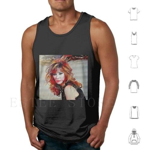 Mylène Farmer Tank Tops Vest Sleeveless A Singer French Variety Concert Joelle Guillaume Artist Digital Creation Mylène