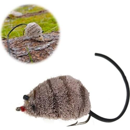Fly Fishing Lures with Hook Mouse Shape Fishing Lure Resin Rat Swimbait Freshwater Saltwater Pike Lure