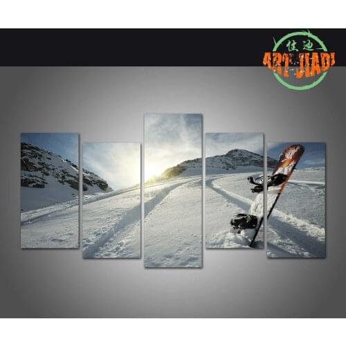 New 5 Piece/set Canvas Art 5 panels Skiers Playground HD Canvas Paintings Decorations For Home Wall Art Prints Canvas \H20