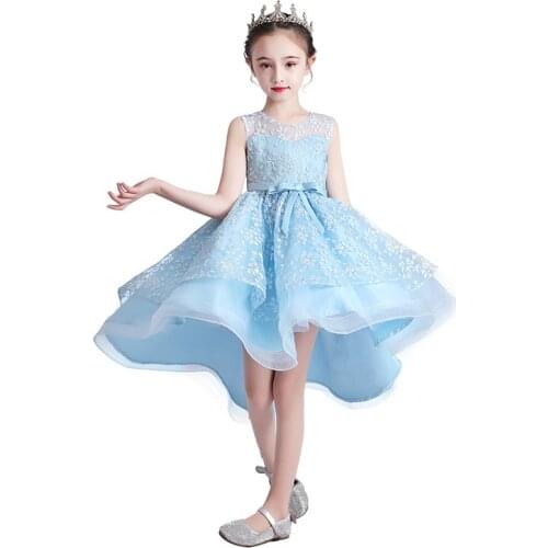 New high-end quality childrens banquet birthday show dress puffy princess trailing 3-13 years old