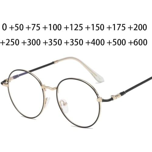 New Design Men Style Metal Reading Glasses Retra Full Round Presbyopia Eyewear for Women Oculos De Leitura +50 +100 +150 +400