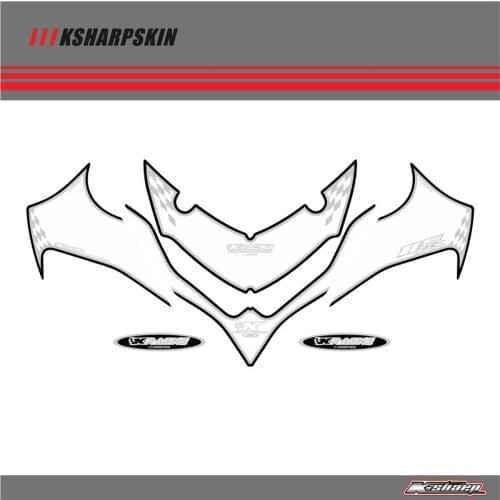 Front Fairing Motor Number Board 3D Gel Protector for KAWASAKI ZX-10R 2004-2005