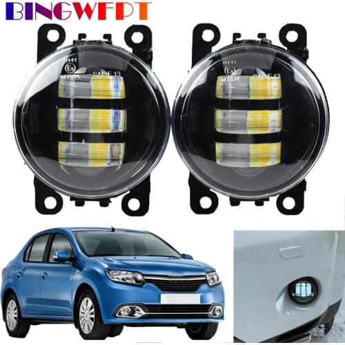 Fog Light Assembly For Renault Logan 2004-2015 Car Front Bumper LED Fog Lamp DRL H11