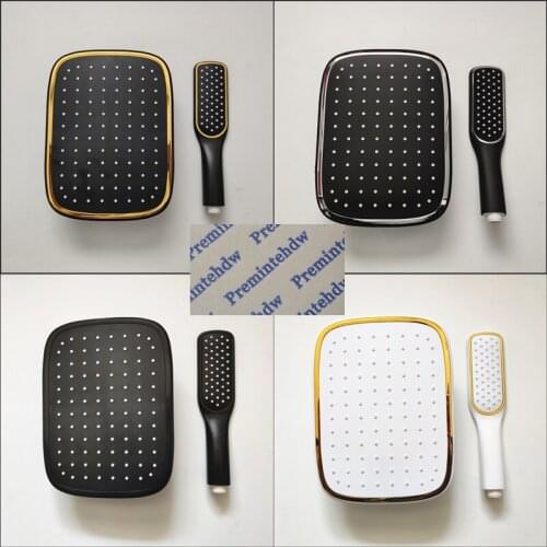 Rectangle ABS Plastic Rain Waterfall And Handheld Shower Head Sprayer