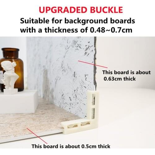 Photography Props Background Board Auxiliary Buckle the backdrop of Marble and Wood Grain Background Board for Photo Studio