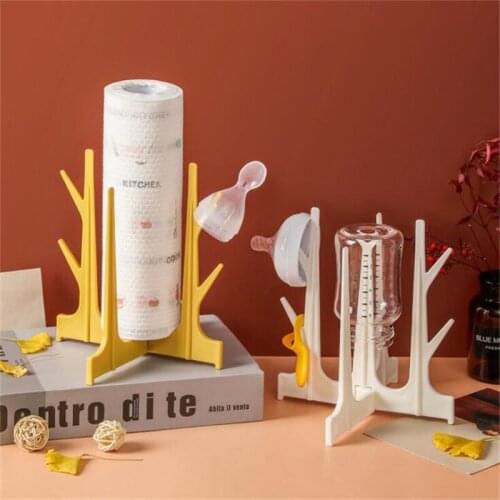 Bottle Drying Rack Multi-function Dry Rack Baby Bottle Drain Rack Pacifier Cleaning Dryer Drainer Storage Creative Tree Branch