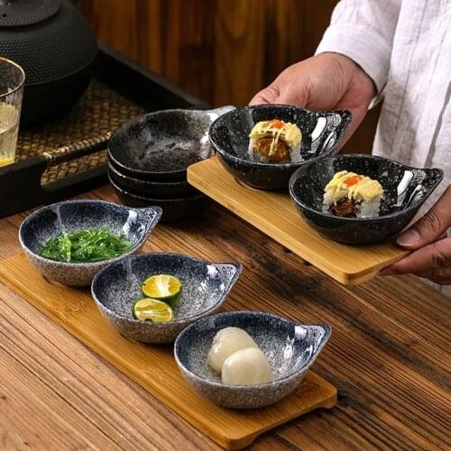 Creative Japanese Tableware Sauce Dish Restaurant Restaurant Ceramic Dish Seasoning Dish Side Dishes Small Dishes Snack Bowl Tru