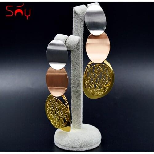 Sunny Jewelry Fashion Jewelry 2020 Long Drop Dangle Earrings Women High Quality Exquisite Jewelry Feather Hollow Out For Party