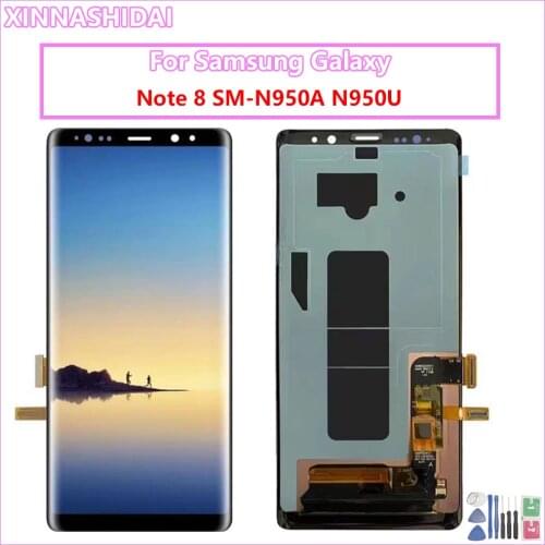 100% 6.3" Super Amoled Display for SAMSUNG Galaxy Note 8 LCD N950 N950F LCD Display Touch Screen Replacement Parts