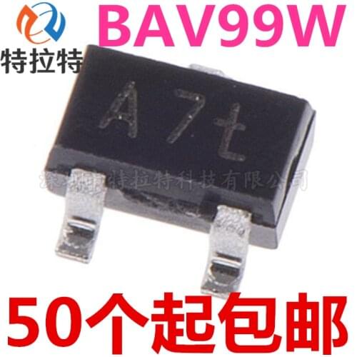 100PCS/Lot BAV99W BAV99 A7t Transistor SOT-323 Brand New & Original
