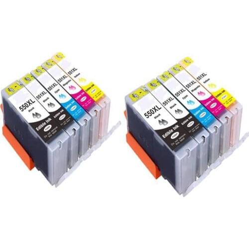 10PK PGI-550/CLI-551 Compatible lnk Cartridges For Canon Pixma IP7250 MG5450 MG6350 MX925 XL