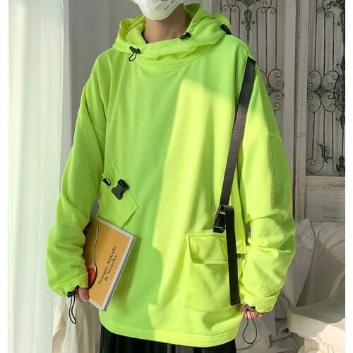 2021 Mens Tide Clothes Hooded Hoodies Cotton Casual Coats Oversized Style Sweatshirts Streetwear 5 Color Pullover Size S-4XL