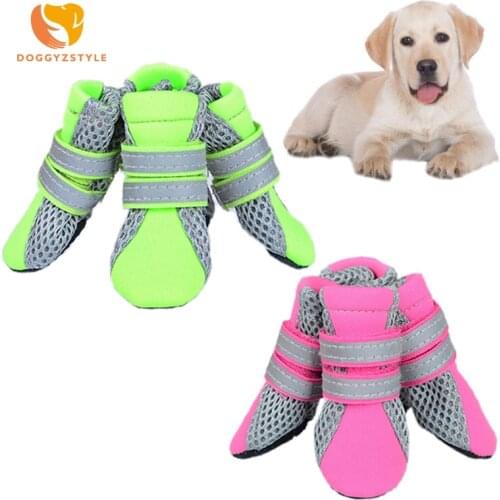 4/PCS Pet Shoes Breathable Net Soft Dog Shoes For Small Dogs Casual Teddy Chihuahua Bottom Snow Boot Pet Accessories DOGGYZSTYLE
