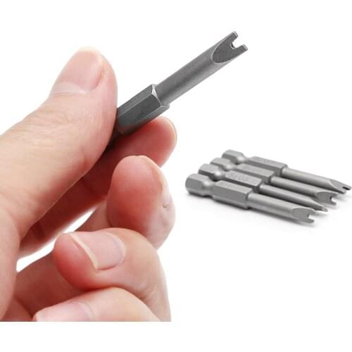 5 Pcs 1/4 Inch S2 Hex Magnetic U Shaped Screwdriver Bits Tools 50mm Length U4-U8