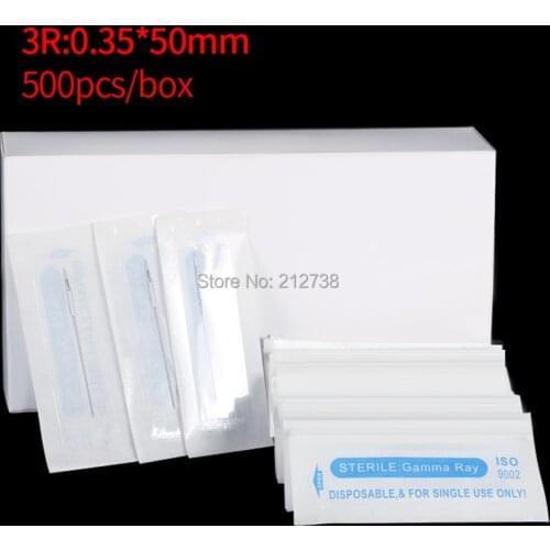 500 Pcs/box 3R Permanent Makeup High Quality Traditional Tattoo Eyebrow Needles Independent Package Free shipping-B5