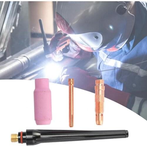 4Pcs/Set WP-17/18/26 TIG Welding Torch Accessories Compact Practical TIG Welding Torch Nozzle Kit for Argon Arc Welding Machine