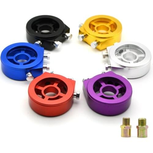 M20X1.5 3/4-16 1/8 NPT Aluminum Racing Oil Pressure Gauge Oil Filter Sandwich Adapter